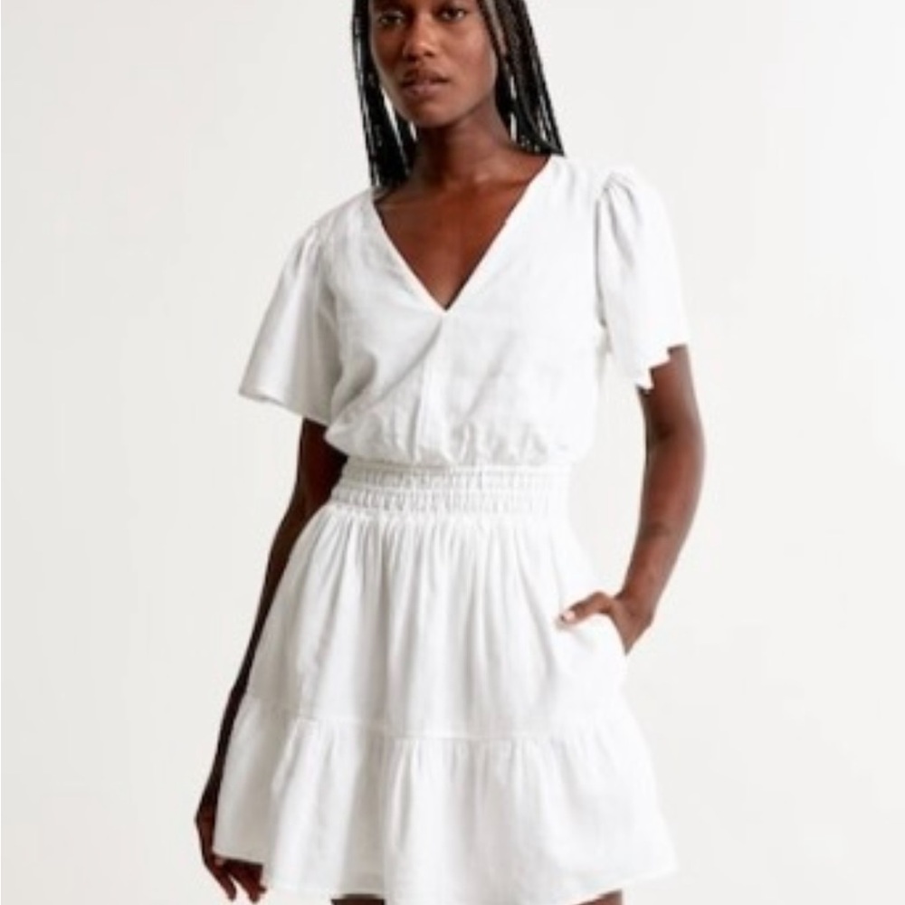 Abercrombie Smocked Waist Tiered Mini Dress